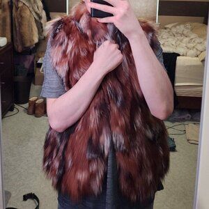 Love Token Red Fox Vest Size Small